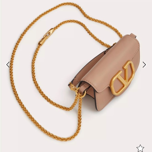 Valentino, leather micro V bag with Crossbody chain and top handle - Picture 14 of 16